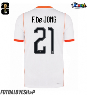 Nizozemsko Frenkie de Jong #21 Venkovní Dres MS 2026 Krátký Rukáv